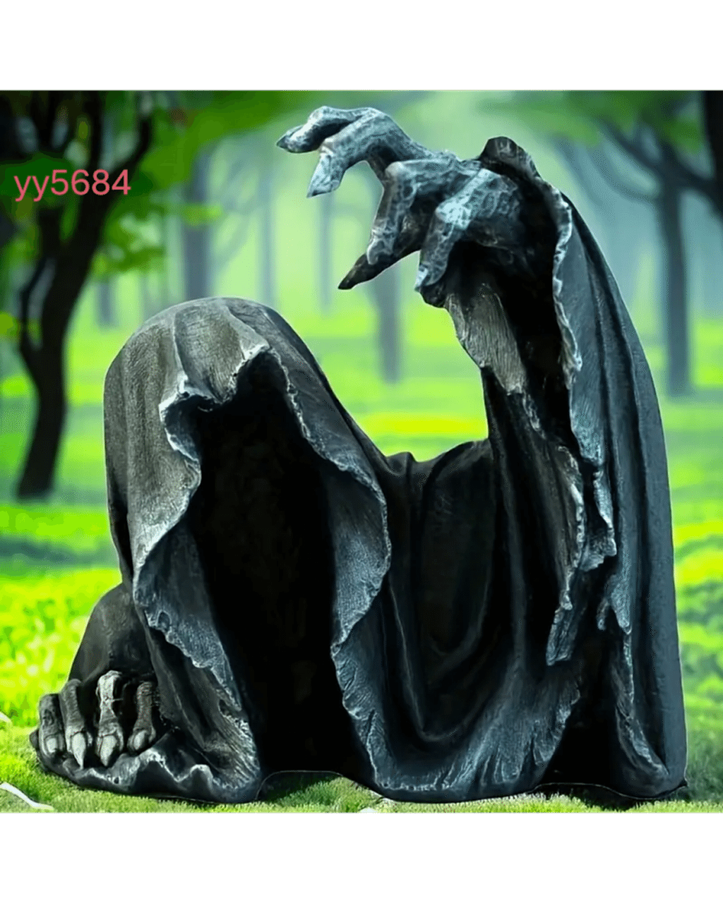 YY5684  Azrail Heykeli Büst Silikon Kalıp – Gotik ve Etkileyici Dekoratif Hediye!