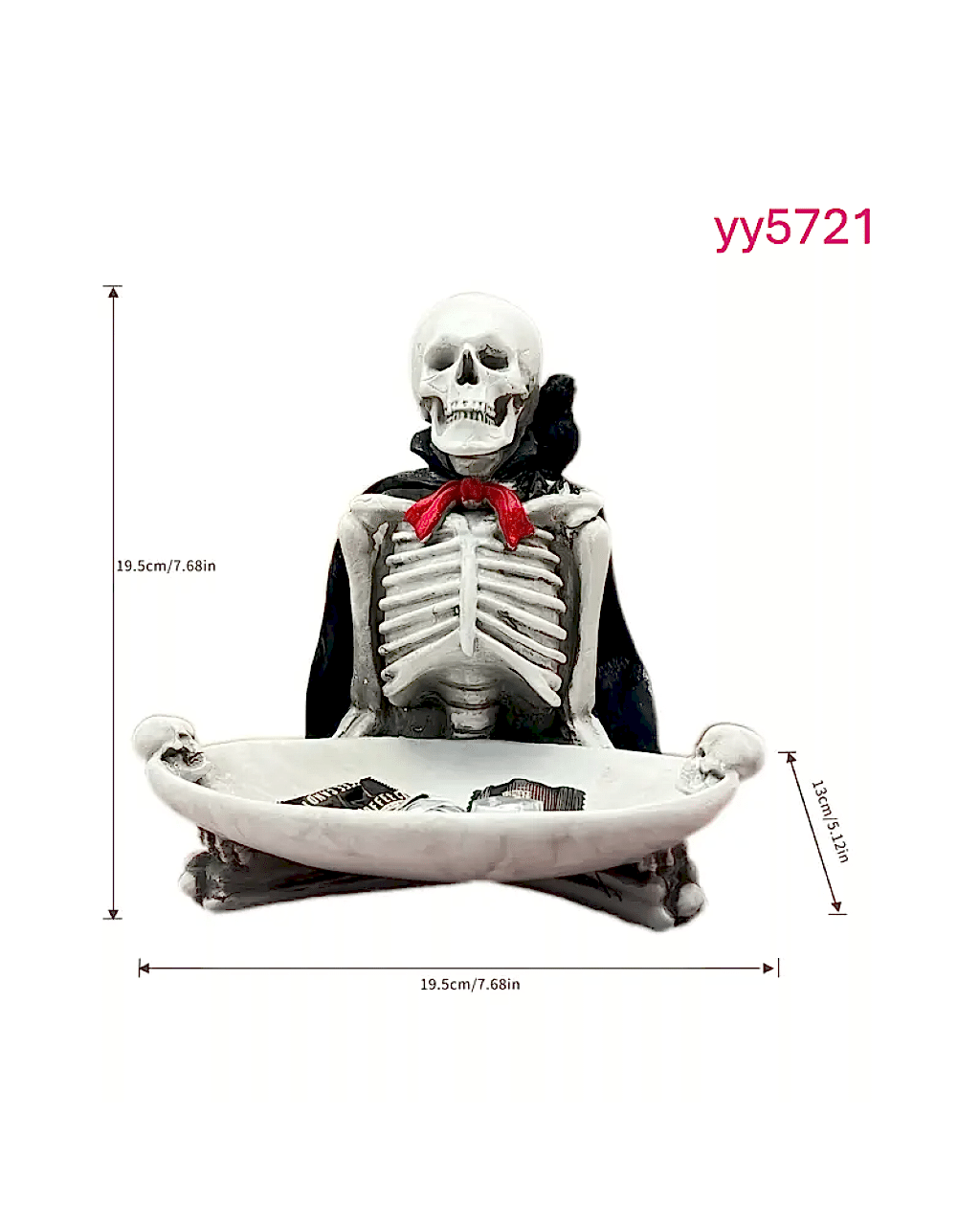  YY5721 Gotik Tasarım İskelet Sunumluk Silikon Kalıp - Dekoratif Sunum Tablası, Yaratıcı ve Gotik Hediye Seçeneği!