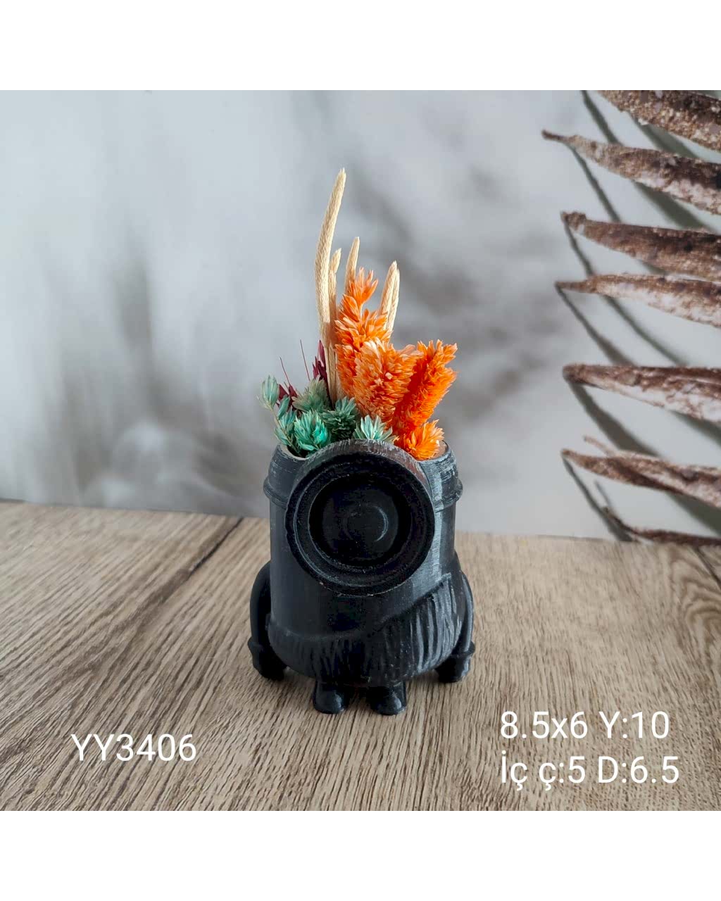 YY3406 Minyon Tek Gözlü Silikon Kalıp • El Yapımı Sukulent Saksılar için Hediye Seçeneği!