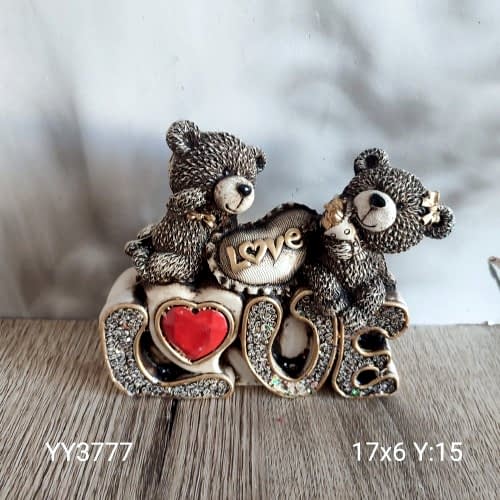 YY3777 LOVE AYICIKLI BİBLO SİLİKON KALIP: ANNELER GÜNÜ'NDE ANLAMLI BİR HEDİYE!