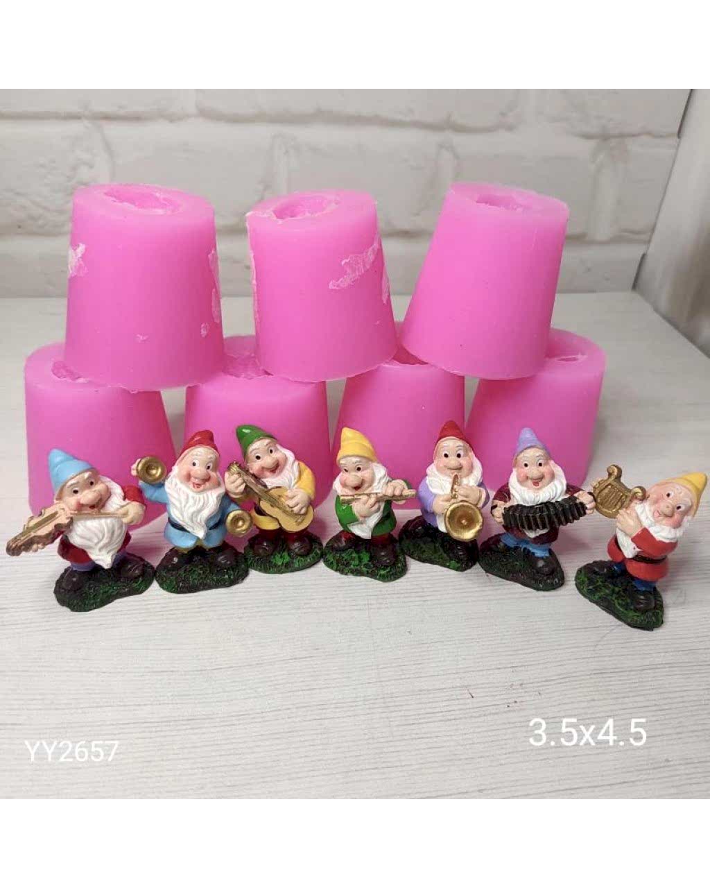 YY2657 7 CÜCELER BİBLO SİLİKON KALIP: YARATICI HEDİYELER İÇİN MÜKEMMEL SEÇİM!  