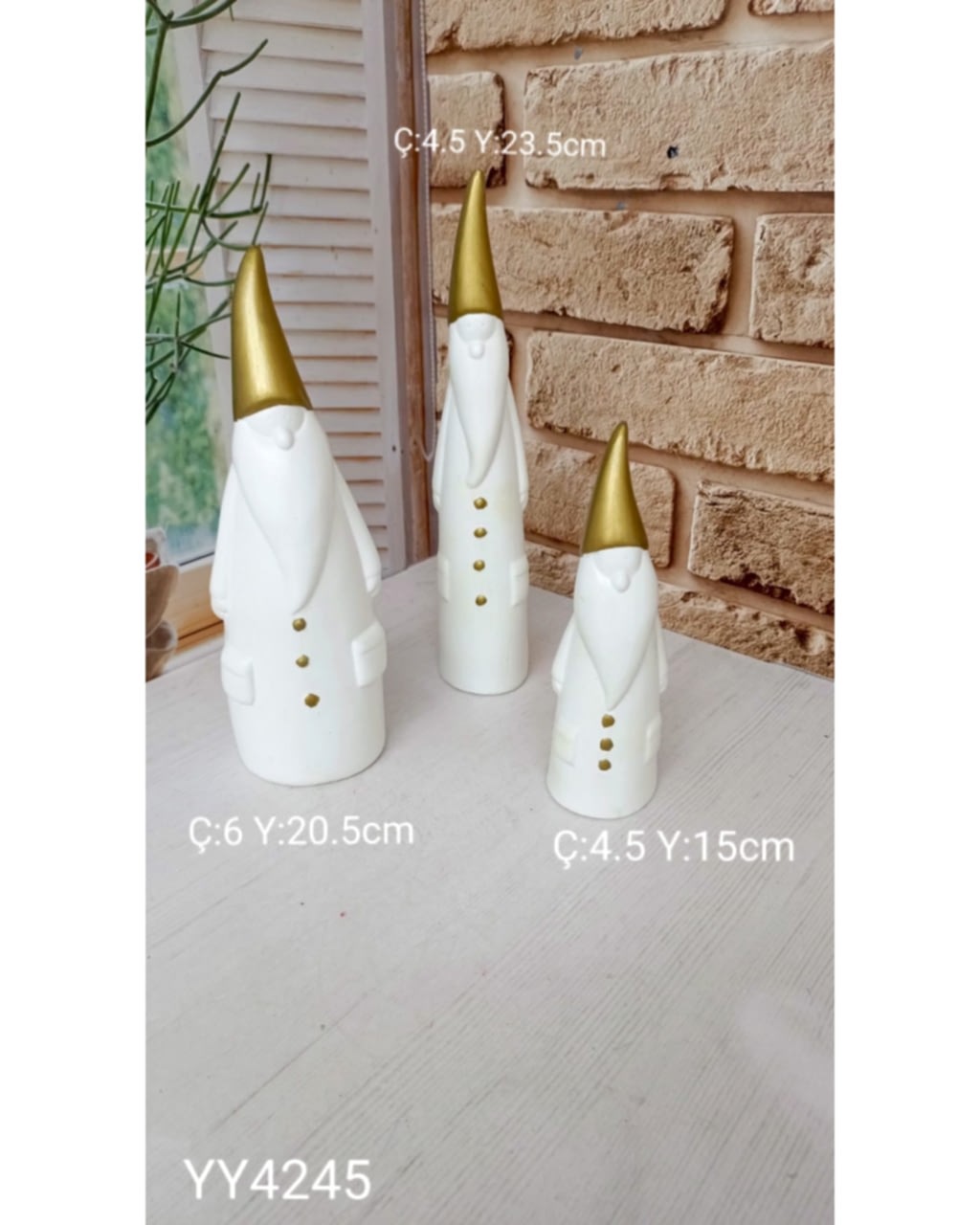 YY4245 YILBAŞI TEMALI 3LÜ SAKALLI  ELF SİLİKON KALIP