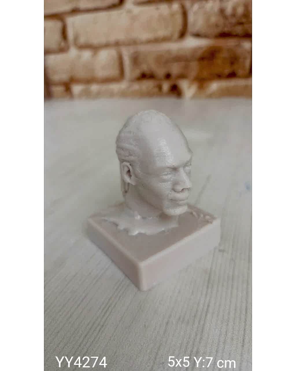 YY4274 Kaideli Erkek Büst Silikon Kalıp • El Yapımı Dekoratif Biblo Tasarımları için Hediye Seçeneği!