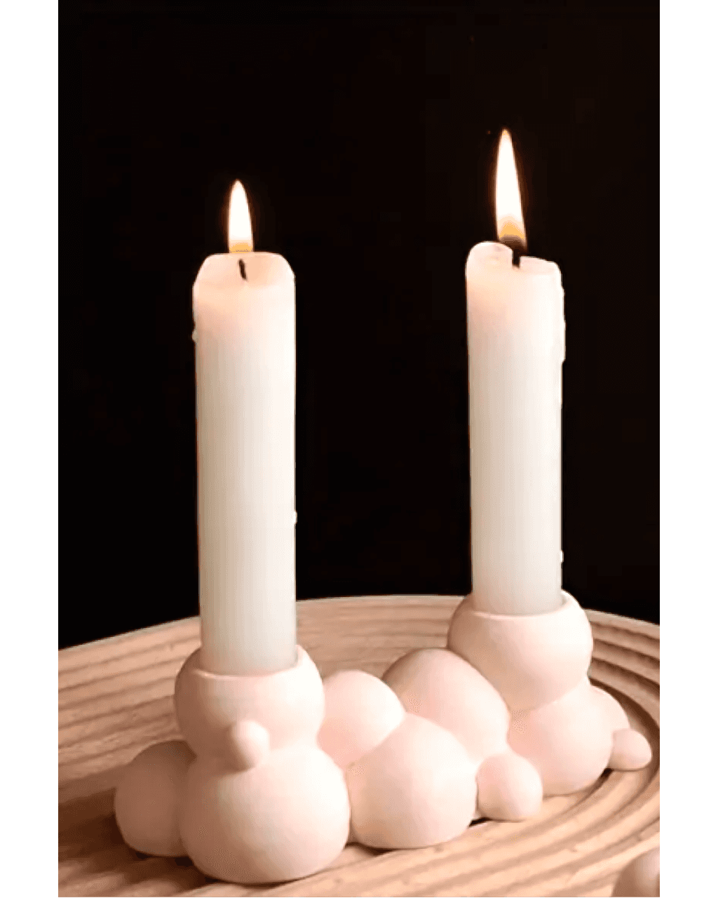  YY5751 Bulut Formlu Mumluk Silikon Kalıp • El Yapımı Modern Şamdan ve Özel Günler için Hediye Seçeneği!