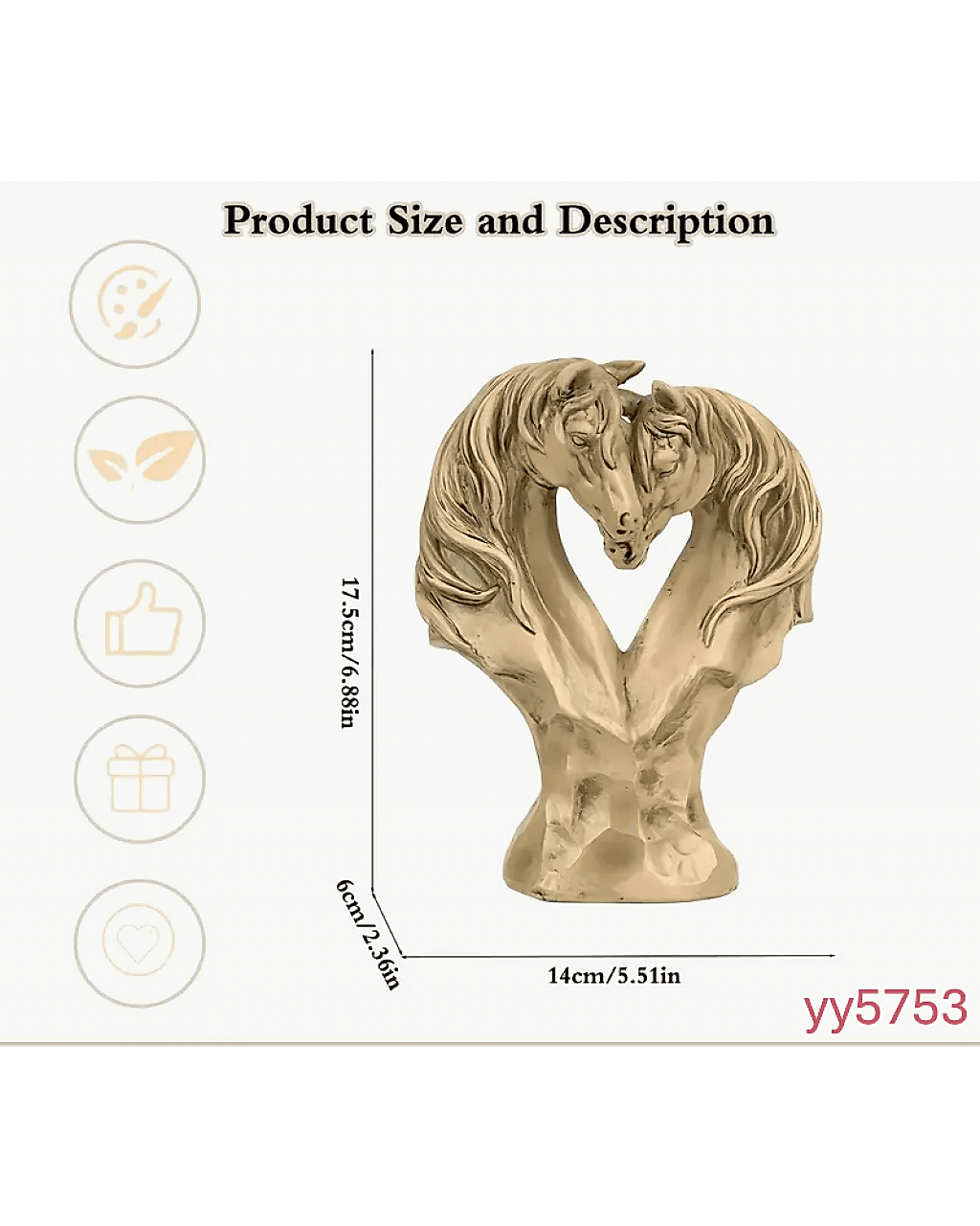  YY5753 İki At Figürü Biblo Silikon Kalıp - Şık ve Romantik Dekoratif Biblo, Yaratıcı Hediye Seçeneği!