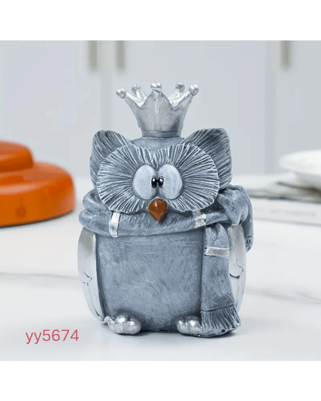  YY5764 Taçlı Baykuş Biblo Silikon Kalıp • El Yapımı Eğlenceli Dekor Kalıbı • Hediyelik ve Koleksiyonluk Figür!