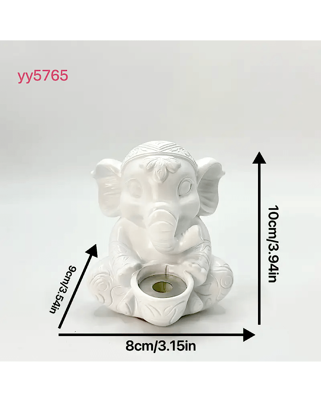  YY5765 Ganeşa Figürlü Tütsülük ve Tealight Mumluk Silikon Kalıp • El Yapımı Spiritüel Dekor Kalıbı • Anlamlı Hediyelik Obje!