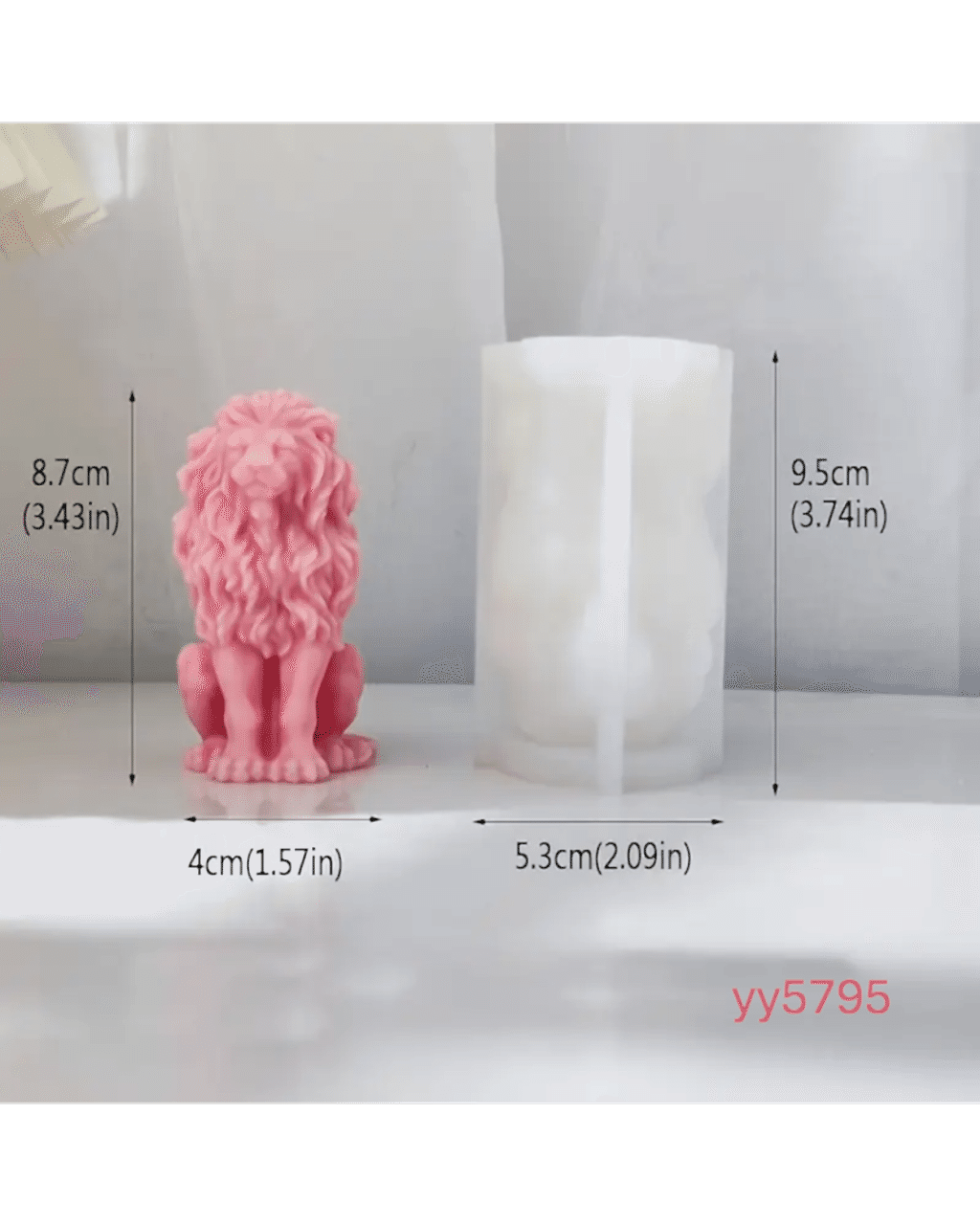  YY5795 Aslan Figürlü Dekoratif Silikon Kalıp • El Yapımı Biblo ve Anlamlı Hediye Seçeneği!