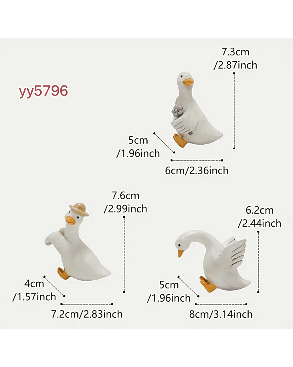  YY5796 Ördek Figürlü Saksı Süsü Silikon Kalıp • El Yapımı Bahçe Dekoru ve Hediye Seçeneği!