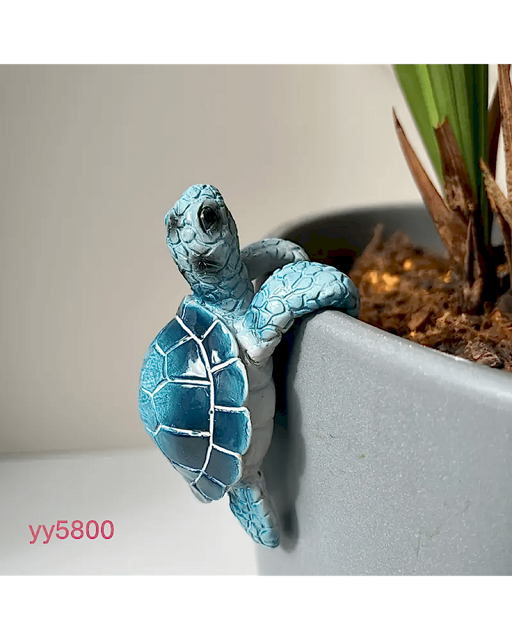  YY5800 Kaplumbağa Figürlü Saksı Süsü Silikon Kalıp • El Yapımı Bahçe Dekoru ve Özel Günler için Hediye Seçeneği!