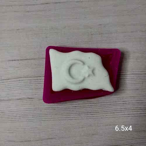 YY0048-Bayrak 2D Silikon Kalıp-6,5x4