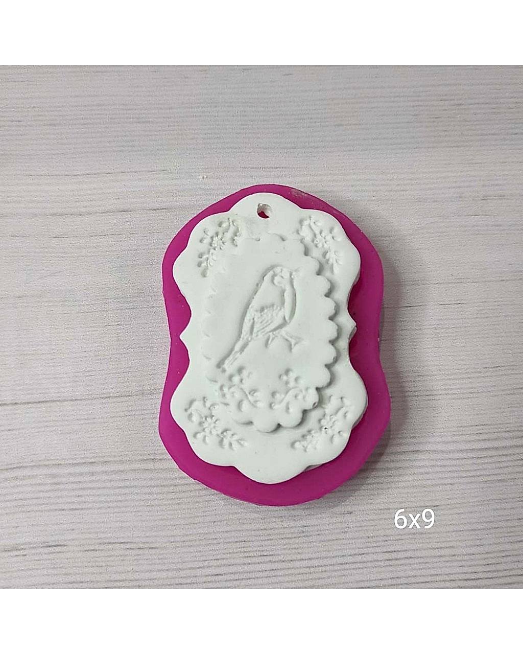 YY0116-Kuş Magnetlik Askı Delikli Silikon Kalıp-6x9