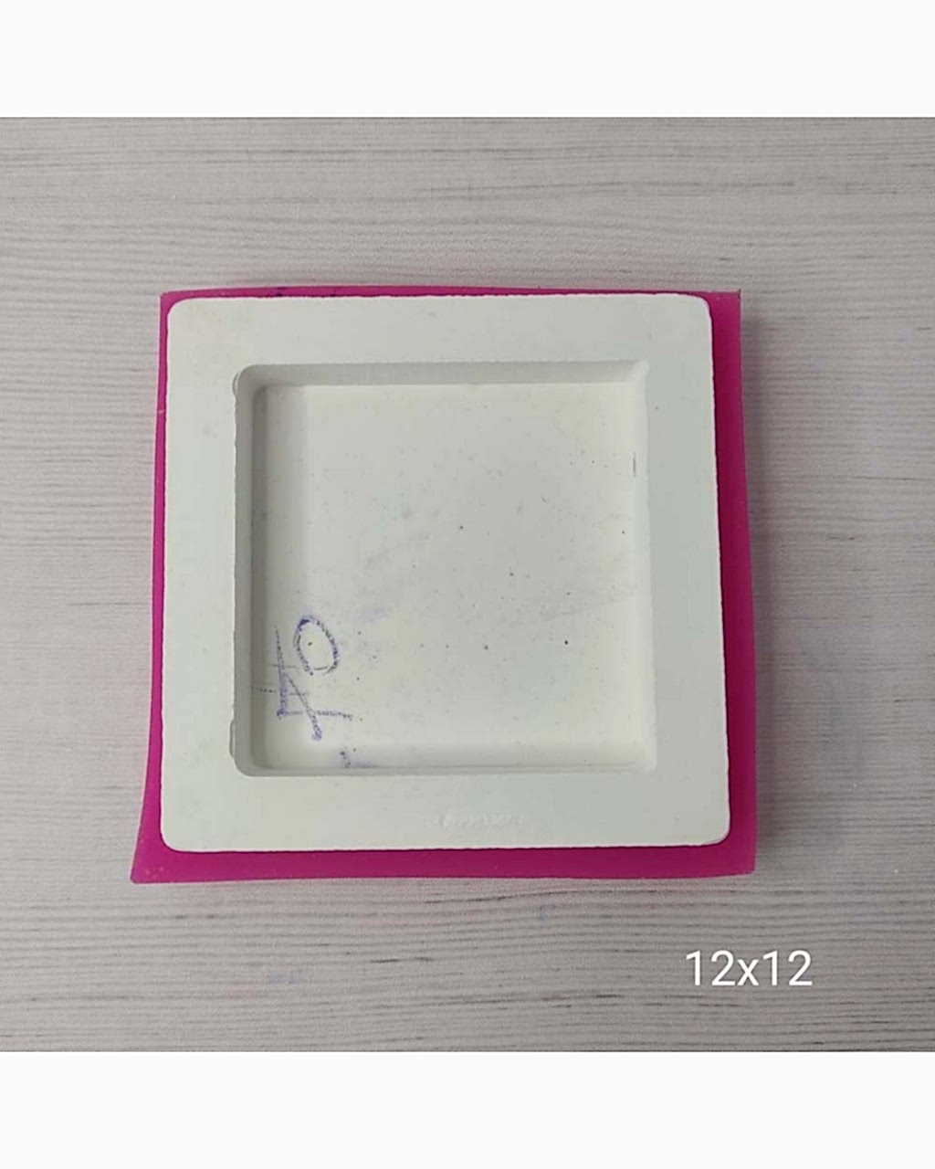YY0334-Düz Kare Çerçeve Silikon Kalıp-12x12cm