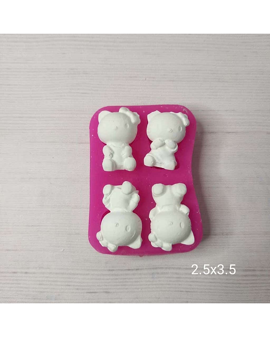 YY0398-4Lü Kedi Silikon Kalıp-2,5X3,5cm