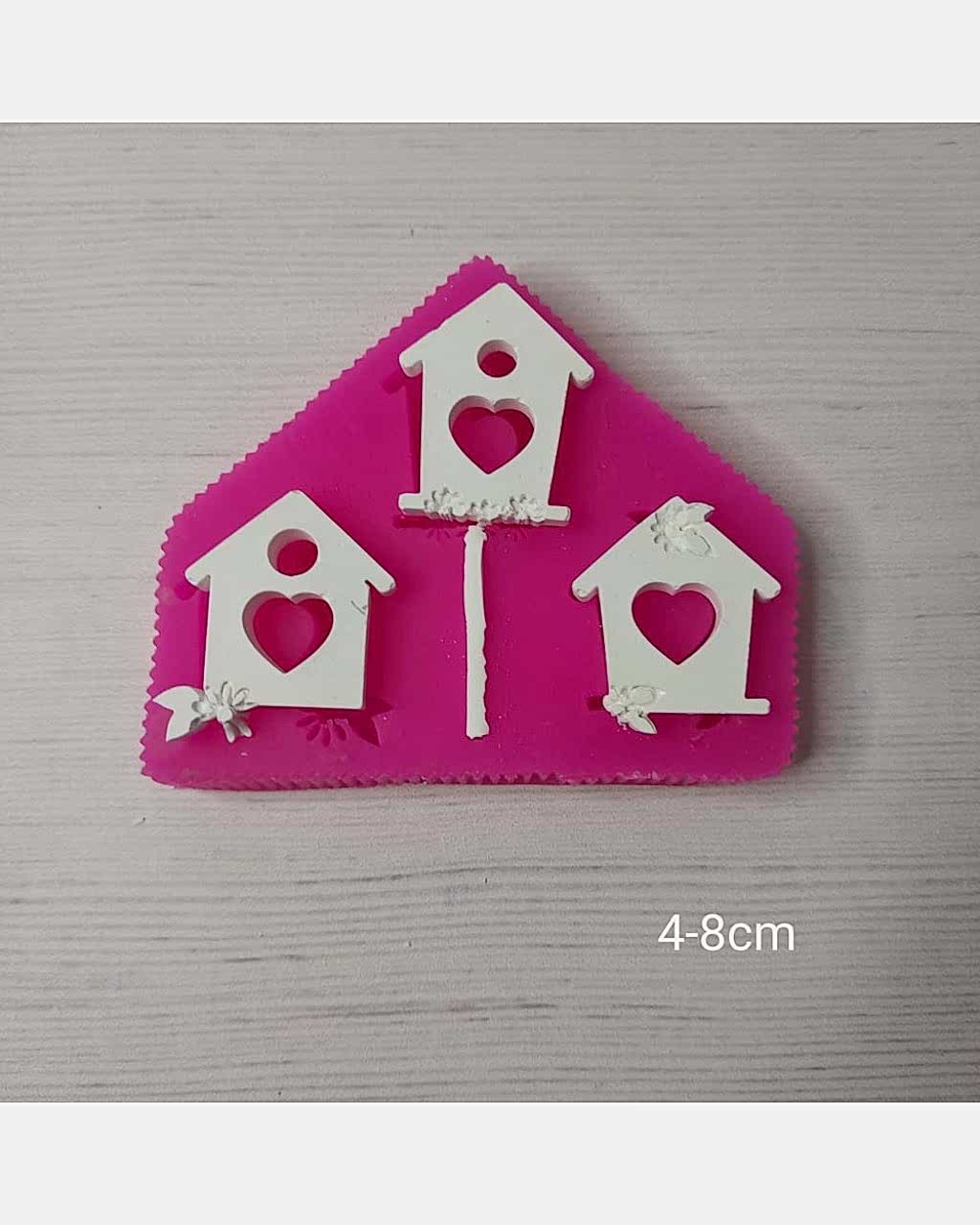 YY0399-Çoklu Kuş Evi Silikon Kalıp-4-8cm