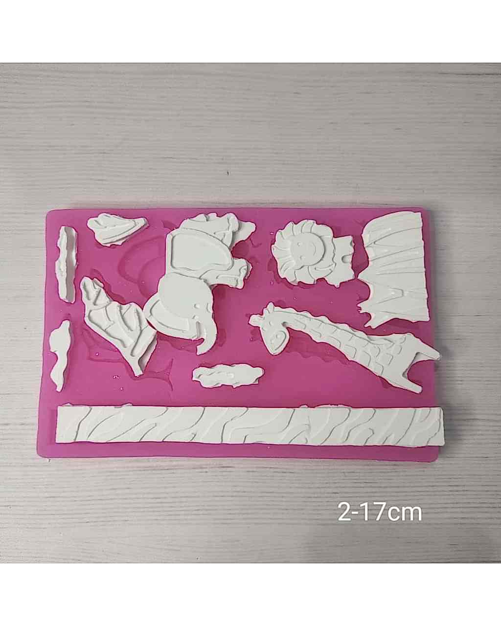 YY0531-Çocuk Figürleri Zürafa Fil Aslan Vs Silikon Kalıp-2-17