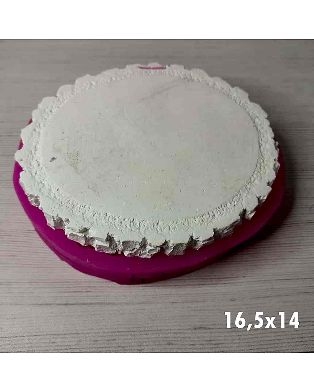 YY0806-Ağaç Kütük Yuvarlak Tabanlık Silikon Kalıp-16X14