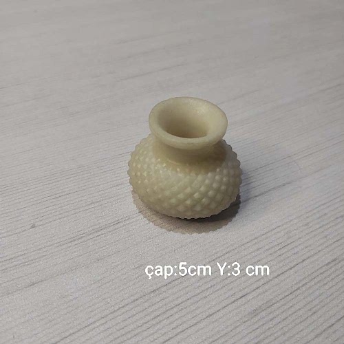 YY0841-Küçük Noktalı Vazo Çap:5 Y:3 Silikon Kalıp
