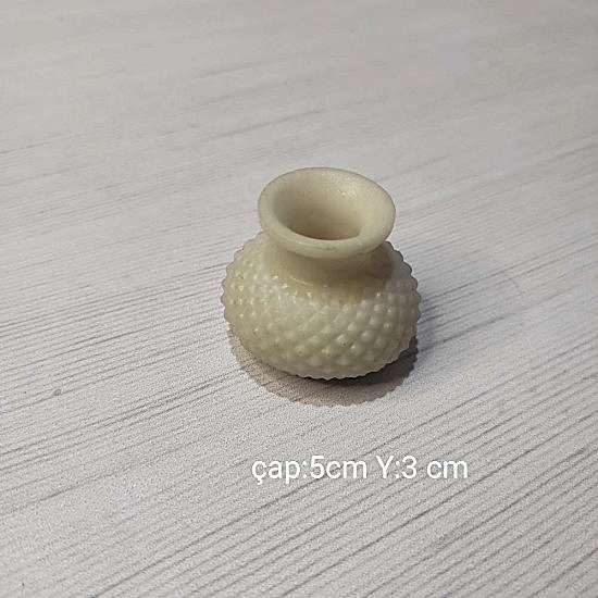 YY0841-Küçük Noktalı Vazo Çap:5 Y:3 Silikon Kalıp