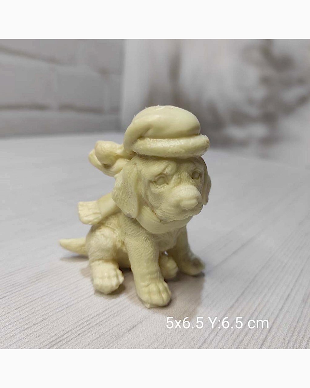 YY0855-Yılbaşı Şapkalı Köpek Silikon Kalıp