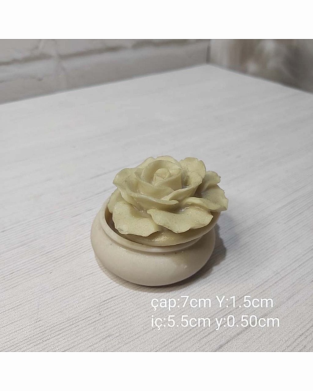 YY0992-Gül Kapaklı Takı Kutusu Silikon Kalıp