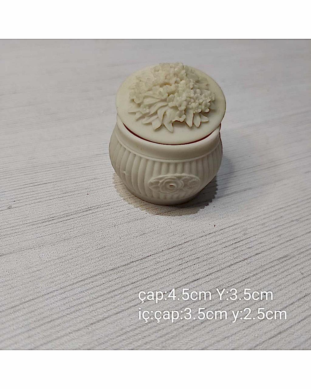 YY1023-Takı Kutusu Kapaklı Tomurcuk Çiçekli Silikon Kalıp