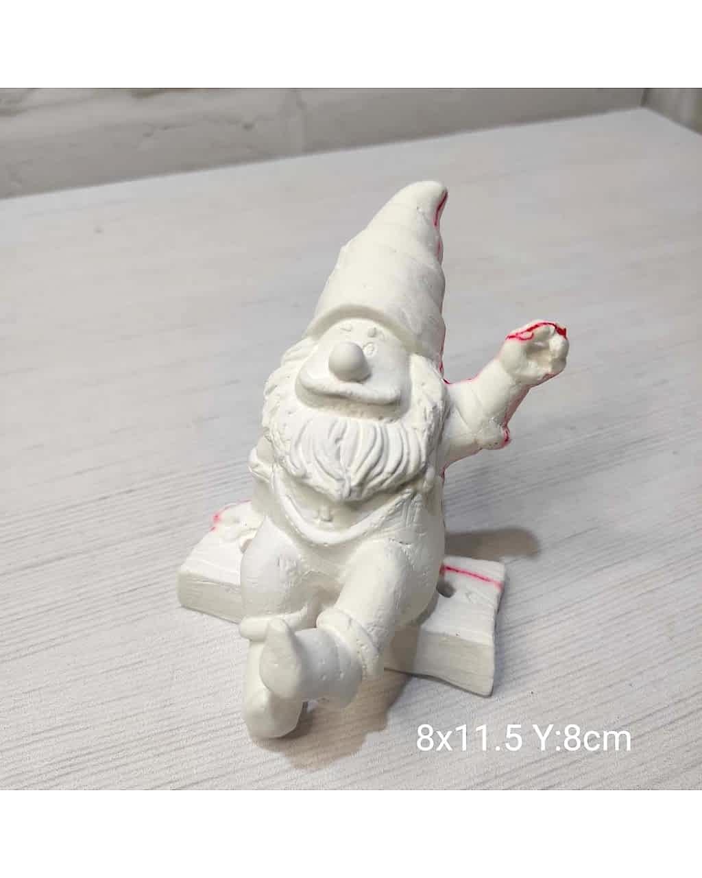 YY1030 Salıncaklı Cüce Biblo Silikon Kalıp (1 Eli Yukarıda) • El Yapımı Dekoratif Figür ve Özel Günler için Hediye Seçeneği!