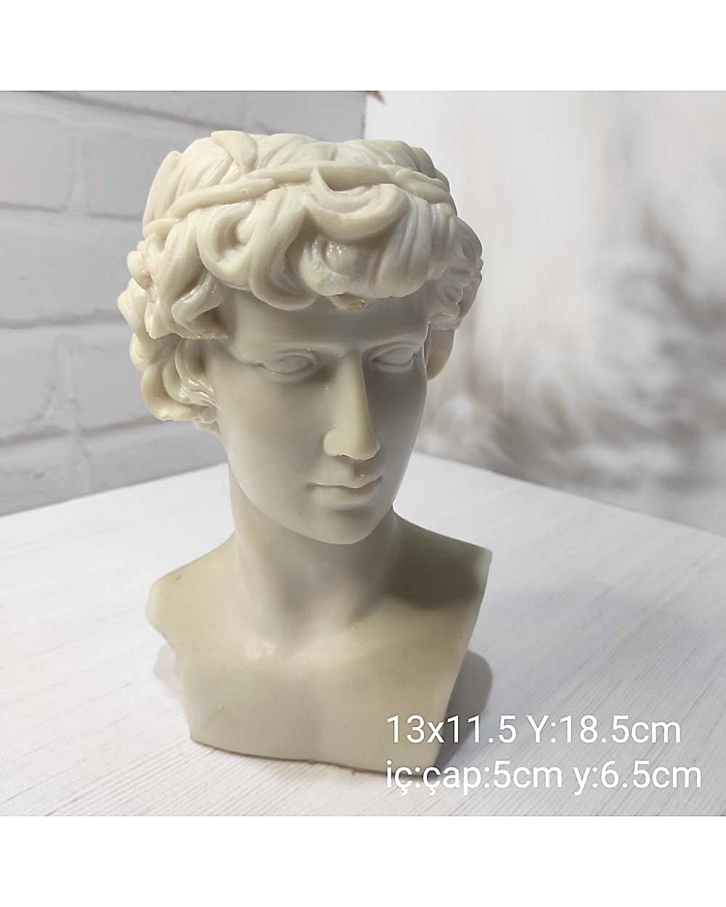 YY1175 Sezar Büst Saksı Silikon Kalıp: Klasik Sanatın Zamansız Zarafeti!