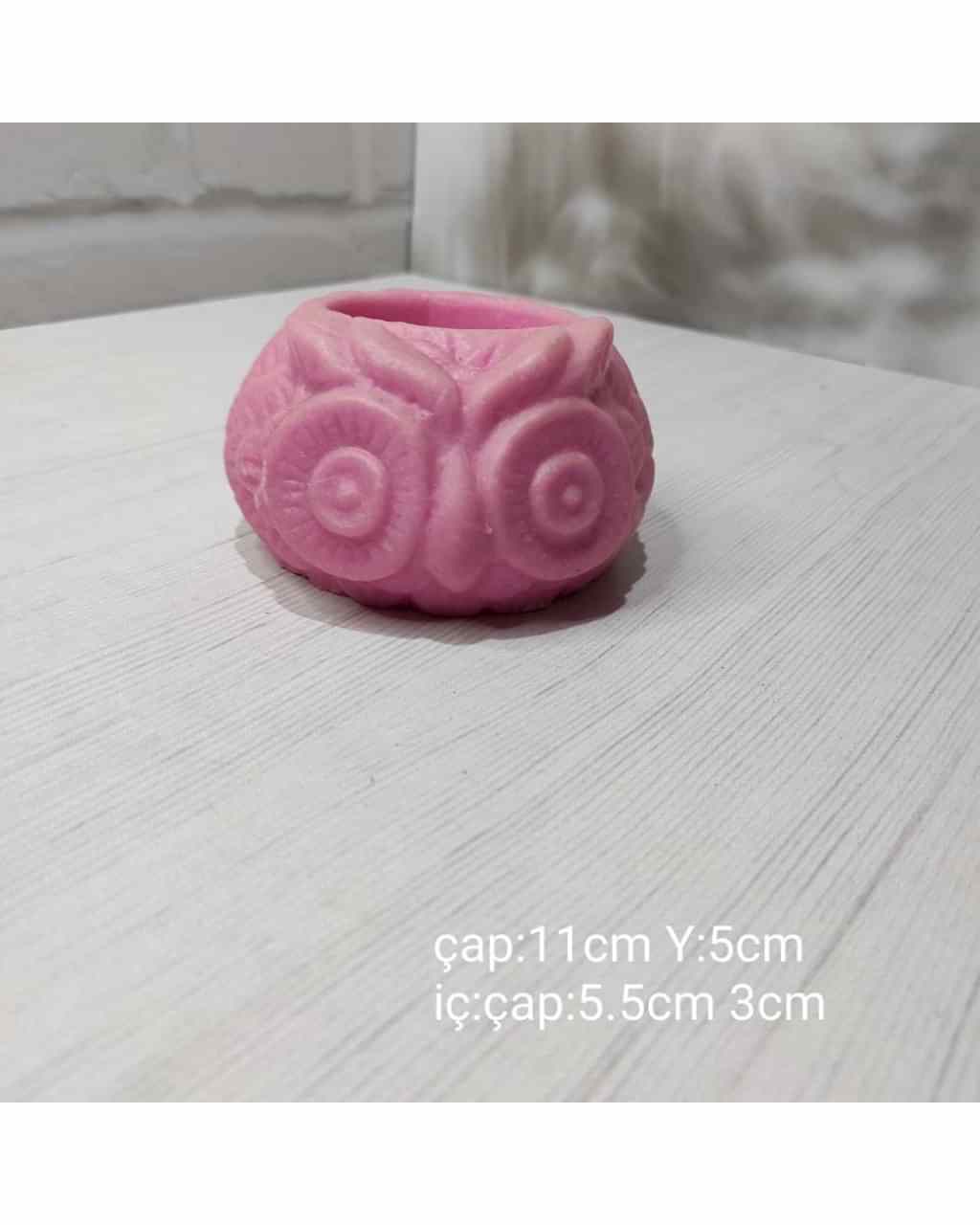 YY1247-Baykuş Saksı Silikon Kalıp