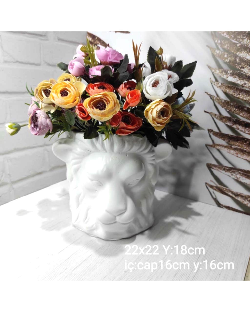 YY1256 Aslan Büst Saksı Silikon Kalıp – Güç ve Asaletin Şık Dekoratif Yansıması!