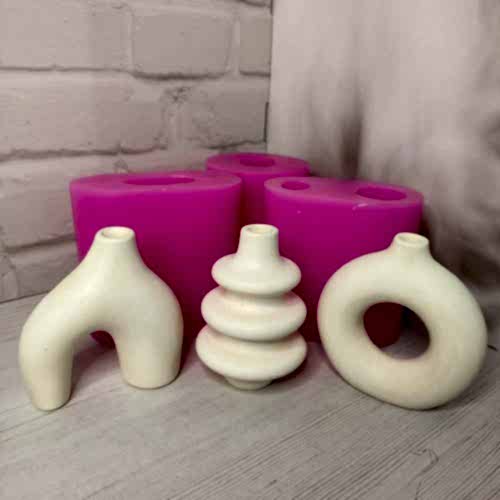 YY1800-Hm Minimal Vazo Takımı 3Lü Silikon Kalıp