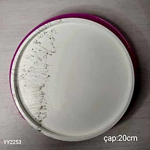 YY2253 Yuvarlak Sunumluk Tabak Silikon Kalıp