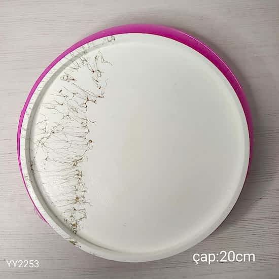 YY2253 Yuvarlak Sunumluk Tabak Silikon Kalıp