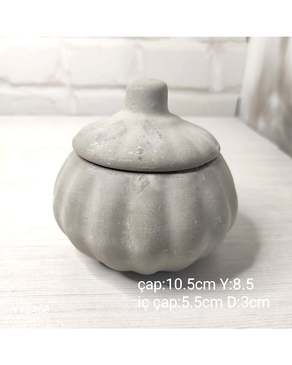 YY2468 Kapaklı Kabak 10,5X8,5 Silikon Kalıp