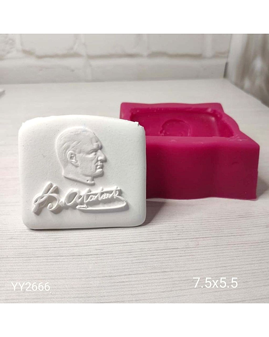 YY2666 Atatürk İmzalı Silikon Kalıp • El Yapımı Anı ve Hatıra Objeleri için Hediye Seçeneği!