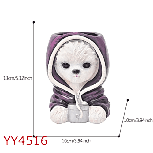 YY4516  KAPŞONLU KÖPEK SAKSI SİLİKON KALIP: YARATICI VE ANLAMLI BİR HEDİYE!