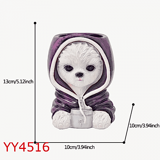 YY4516  KAPŞONLU KÖPEK SAKSI SİLİKON KALIP: YARATICI VE ANLAMLI BİR HEDİYE!