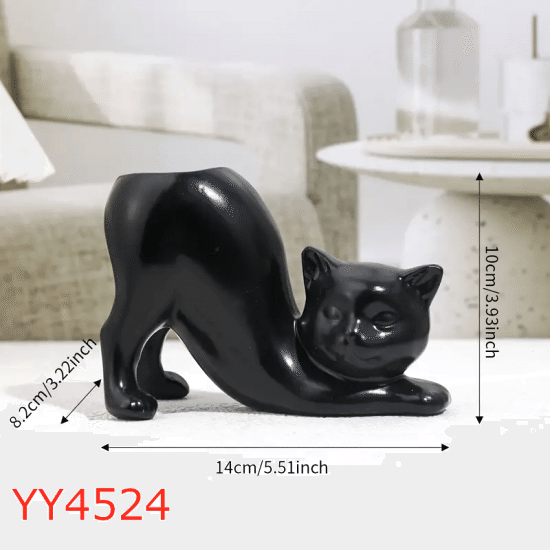  YY4524 Kedi Vazo Silikon Kalıp: Sevimli ve Anlamlı Hediye Seçeneği!