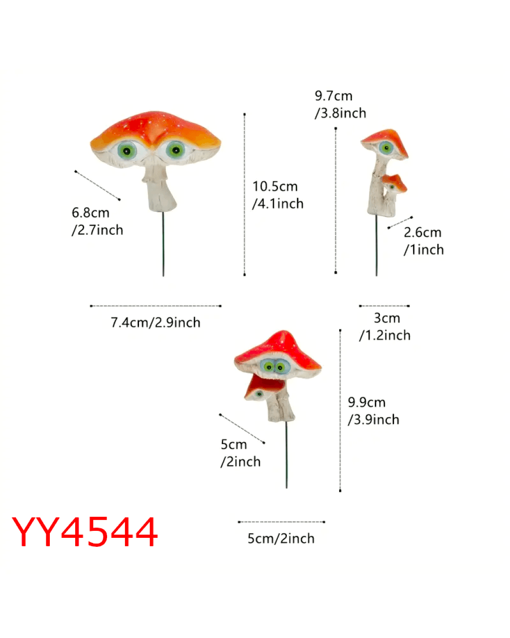 YY4544 3'lü Mantar Elf Biblo Silikon Kalıp: Sevimli ve Eğlenceli Hediye Seçeneği!