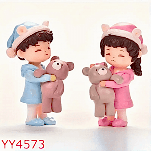  YY4573 Pijamalı Şirin Kız ve Erkek Biblo Silikon Kalıp: Sevimli ve Anlamlı Hediye Seçeneği!