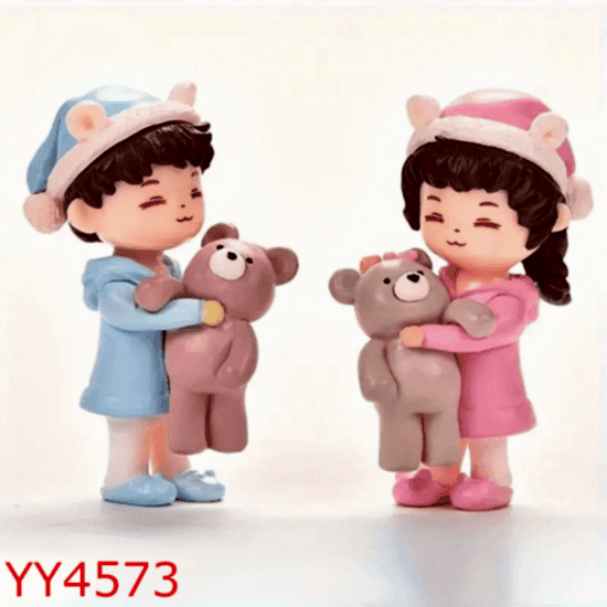  YY4573 Pijamalı Şirin Kız ve Erkek Biblo Silikon Kalıp: Sevimli ve Anlamlı Hediye Seçeneği!