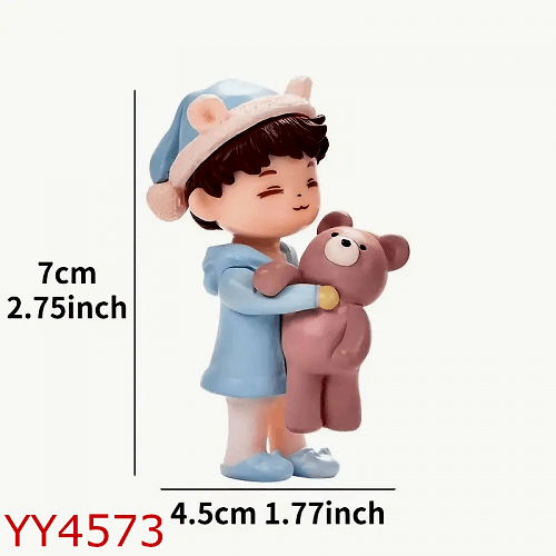  YY4573 Pijamalı Şirin Kız ve Erkek Biblo Silikon Kalıp: Sevimli ve Anlamlı Hediye Seçeneği!