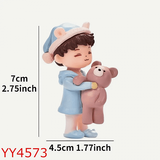  YY4573 Pijamalı Şirin Kız ve Erkek Biblo Silikon Kalıp: Sevimli ve Anlamlı Hediye Seçeneği!