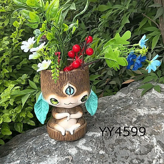 YY4599 Ağaç Elf Saksı Silikon Kalıp: Doğanın Zarafeti ve Sevimliliği Bir Arada Sunan Anlamlı Hediye!