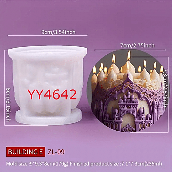 Kale Temalı Mumluk Silikon Kalıp: Şık ve Eğlenceli Hediye Seçeneği!