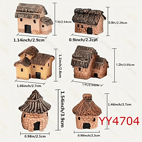 YY4704 Minyatür Peri Evleri Biblo Silikon Kalıp: Hayal Gücünüzü Yansıtan Eğlenceli Hediye Seçeneği!